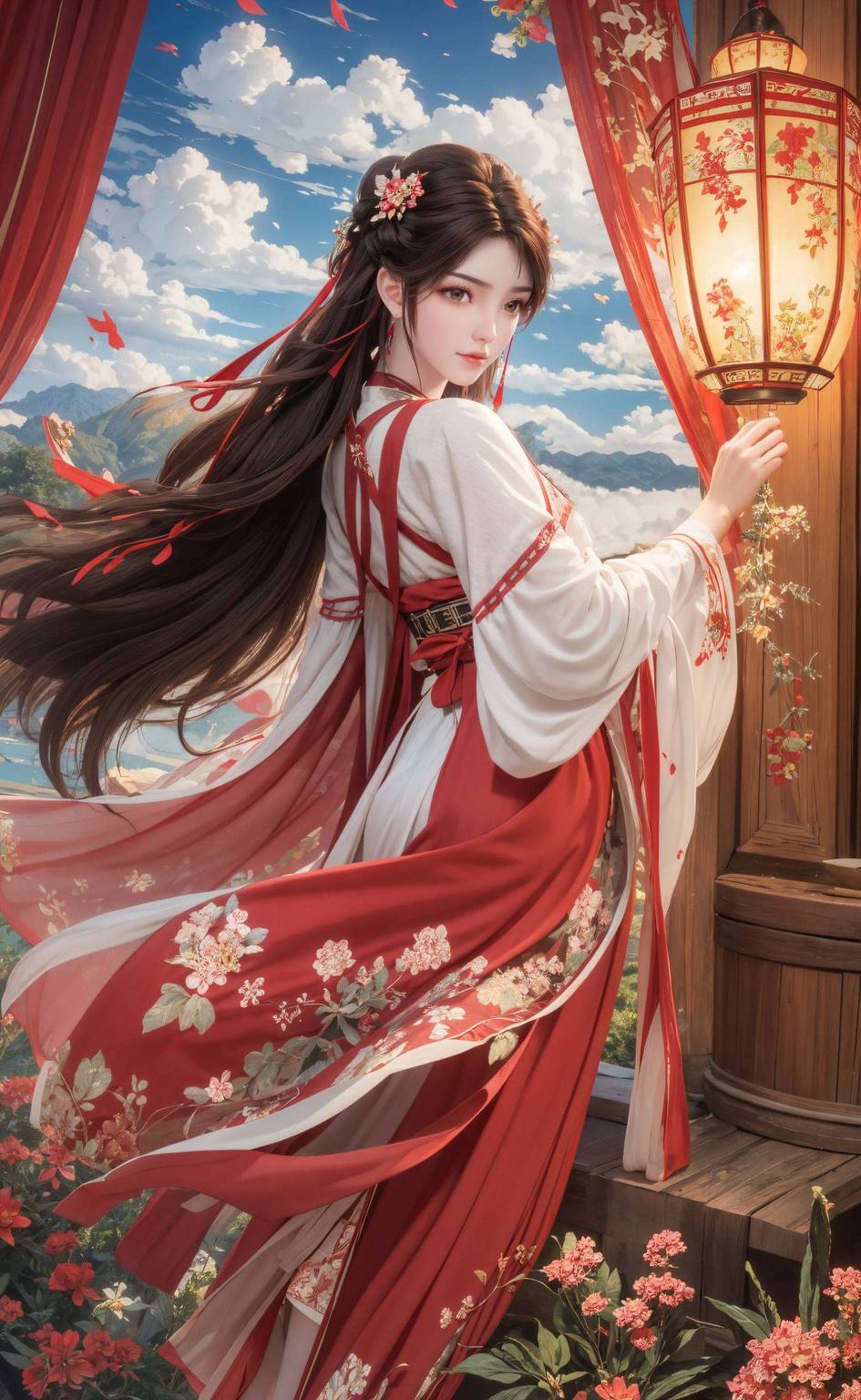 石昊火灵儿同框静态壁纸：AI生成AIGC二次元壁纸，苹果Ins风精选集