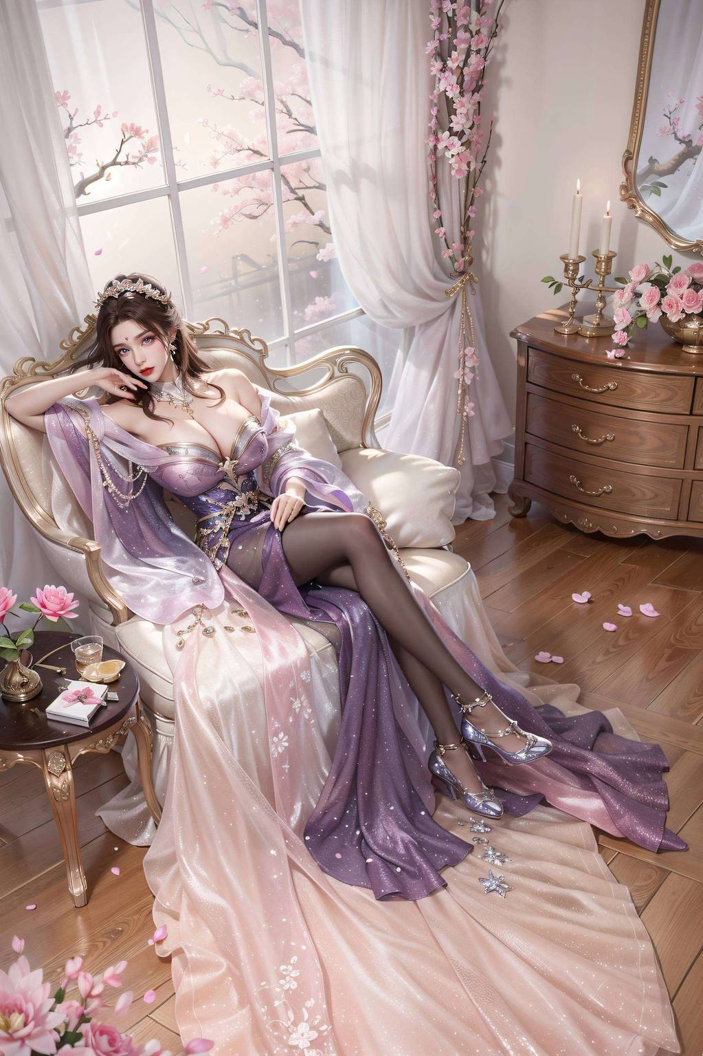 AIGC素材动漫壁纸手机墙纸——月婵高清精选集