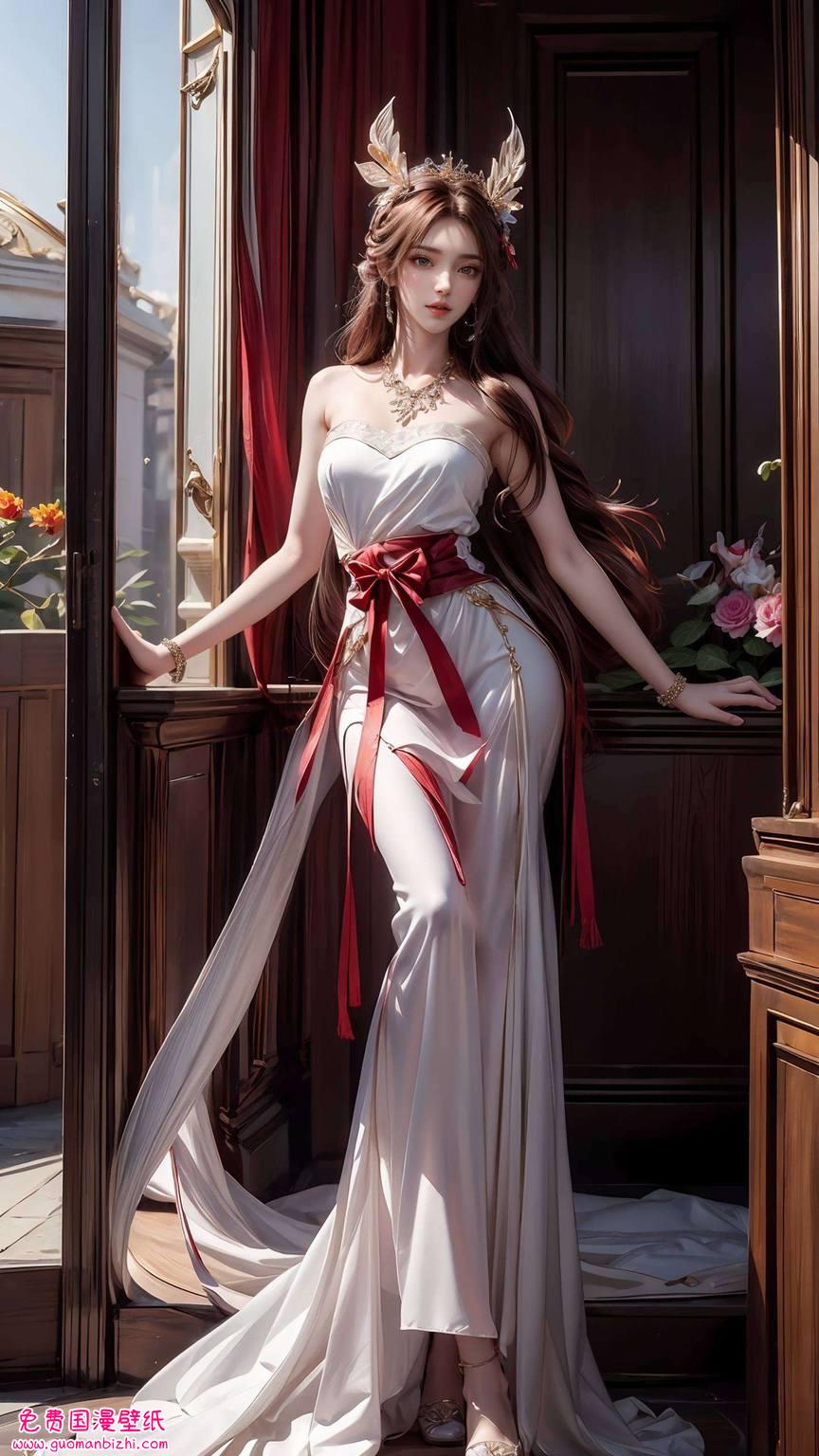 AI生成壁纸，精细描绘火灵儿，安卓简洁风格，高清角色壁纸何处寻？