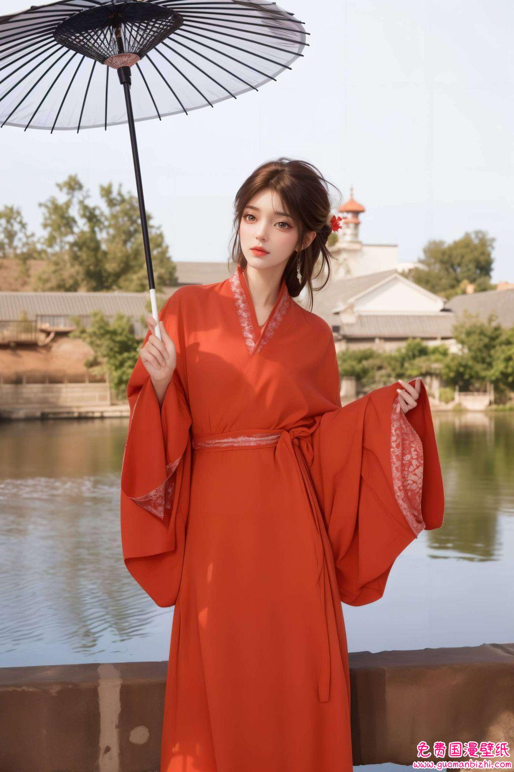 绿色动漫壁纸——火灵儿与石昊的iPad最美壁纸集