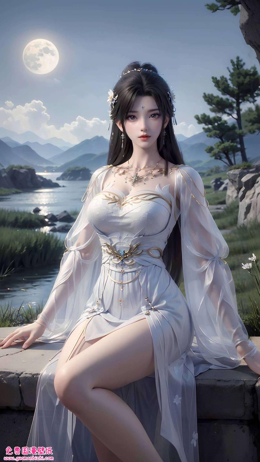 完美世界清漪原版：AI图例AIGC二次元壁纸，安卓桌面壁纸精选集