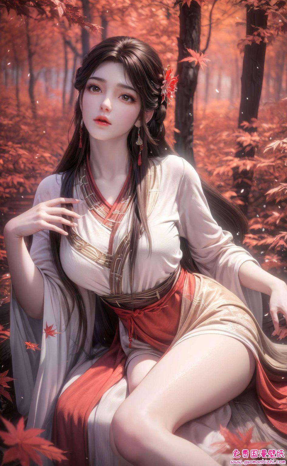 石昊与火灵儿：AI范例AIGC游戏壁纸，iPhone锁屏壁纸精选